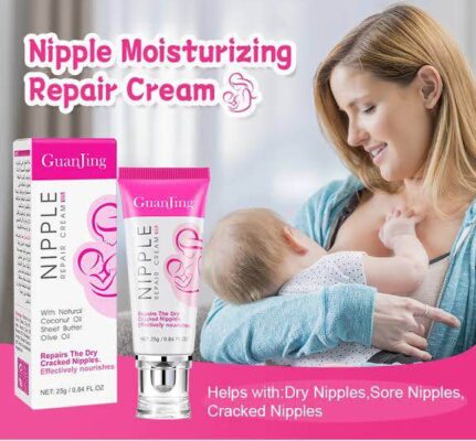 Guanjing Natural Repairing Breast Nipple Cream Nourishing Mom Women Pink Nipple Cream -25gm