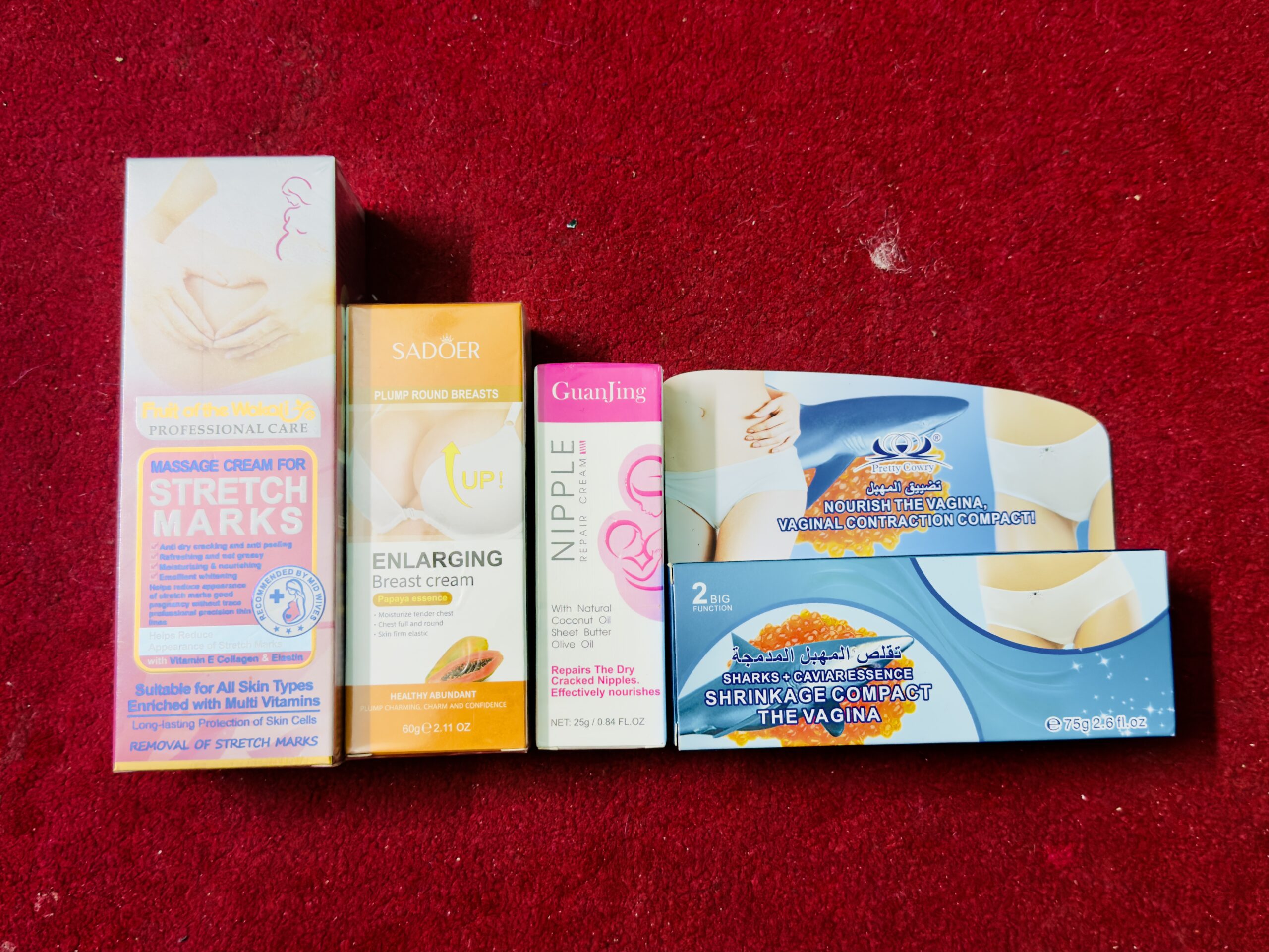 Vagina Compact Gel | Breast Enlarging Cream | Breast Nipple Repair Cream | Stretch marks cream